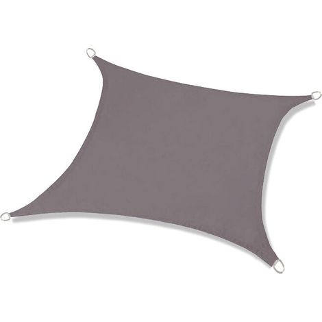 Voile d'ombrage rectangulaire étanche pour extérieur Jardin Patio Pie, Gris 2 m x 3 m (1/5)