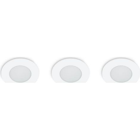 Set aus 3 Einbauspots 5W LED integriert IP65 rund weiß - Prolight