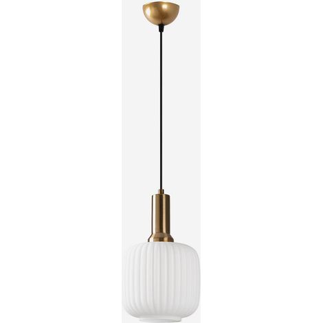 Lampada a sospensione in metallo e vetro Asker 20 - Oro (1/5)