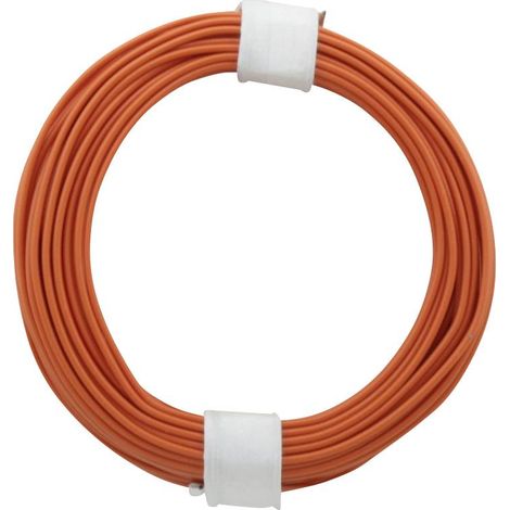 Donau Elektronik 105-7 Fil de câblage 1 x 0.20 mm² orange 10 m W737231