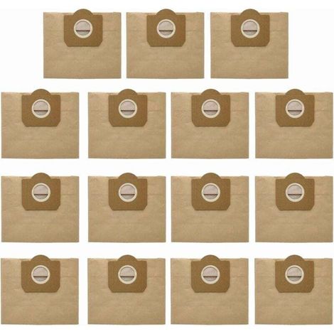 Vacuum cleaner bags 6.959-130.0 for Kärcher multi-purpose vacuum cleaners and washers WD 3, MV 3, WD 3.200 to WD 3.800M SE4001 SE 4002, paper filter bags (pack of 15) MUMU