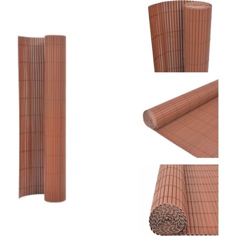 Zaunfelder - Living Gartenzaun Doppelseitig 110x300 cm Braun (1/4)