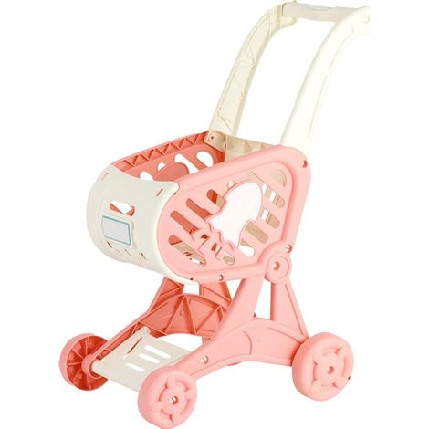 Chariot de Supermarché Jouet pour Enfants - Jeu d'Imitation de Courses en Rose (1/5)