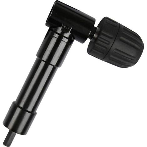 Mandrin à Angle Droit 90° Auto-Serrant, Mandrin Coude de Perceuse à Dégagement Rapide Embout Visseuse Renvoi d'angle Adaptateur de Foret de Mandrin Renvoi d'angle Droit pour Perceuse (1/5)