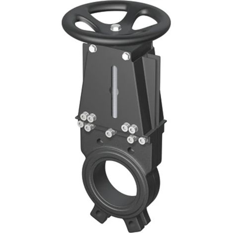 ACO Vanne à guillotine DN 150 avec volant en fonte/acier inox, 7604.00.12