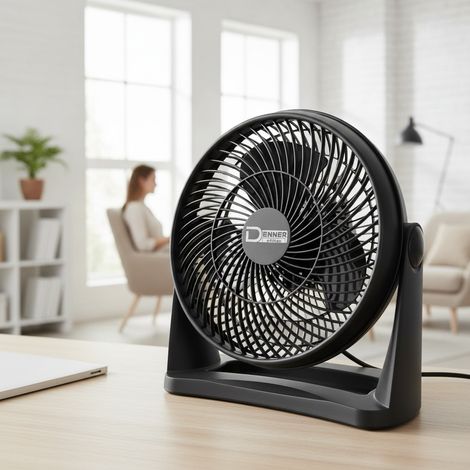 Tischventilator Black Line TVBL1 21W 18 cm Schwarz Wandventilator Tischlüfter (1/5)
