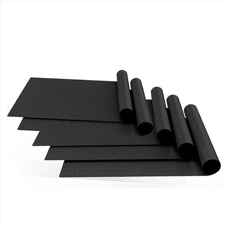 Backofenmatten für den Backofenboden, 5er-Set, 40 x 60 cm, schwarz (1/5)