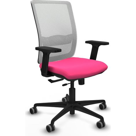 Sedia da ufficio piqueras y crespo ergonomica rosa mesh bianco (1/2)