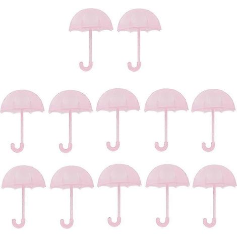 Lot de 1 boîte cadeau parapluie en plastique pour petits chocolats et bonbons, cadeau idéal pour une fête de naissance.-Pink (1/5)