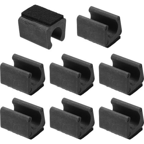 8pcs Cache-Pieds De Chaise Rectangulaires 14mm Noir Black (1/5)