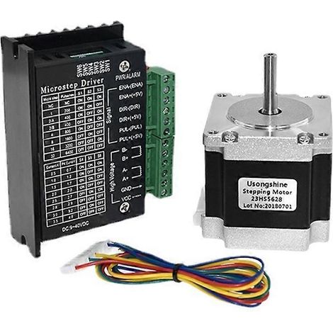 NEMA 17/23 4,0A Schrittmotor mit 8mm Welle, Treiber für 3D-Drucker, CNC-Maschinen, Graviermaschinen, Fräsmaschinen, hohe Präzision und hohes Drehmoment.