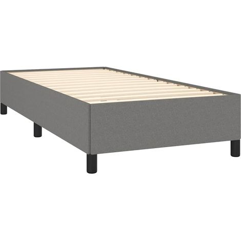 vidaXL Bettgestell Dunkelgrau 90x190 cm Stoff (1/5)