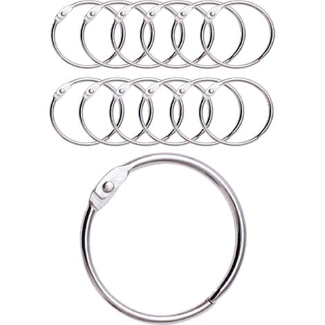 (12 Anneaux) de Rideaux Douche avec Crochet en Métal – Anneau Circulaire ouvrable de 50 mm pour Rideaux, Salle de Bain, Maison – Couleur Métallique (1/4)