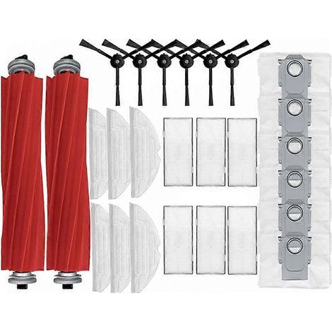 Pour Roborock S7 Max Ultra Q100TSC Brosses principale/latérale filtre HEPA serpillière sacs poussière et Pièces (1/5)