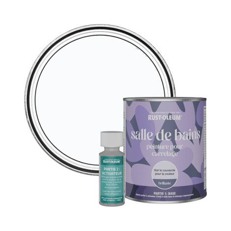 Peinture pour Carrelage de Salle de Bain, Finition Brillante - Glacier 750ml (1/3)