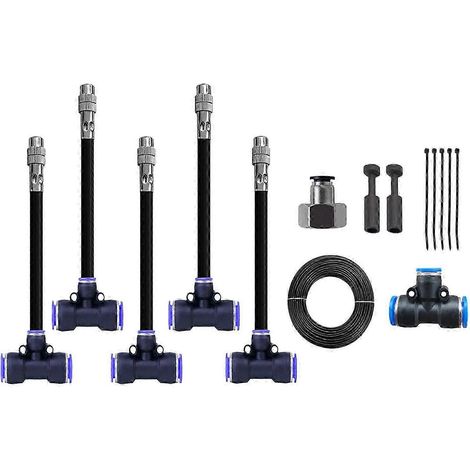 Sprühsystem für den Außenbereich, biegsame Düse, Bewässerungsgerät, Sprühdüse mit T-Stück für Gewächshäuser-5m Pipe 10cm Nozzle (1/5)
