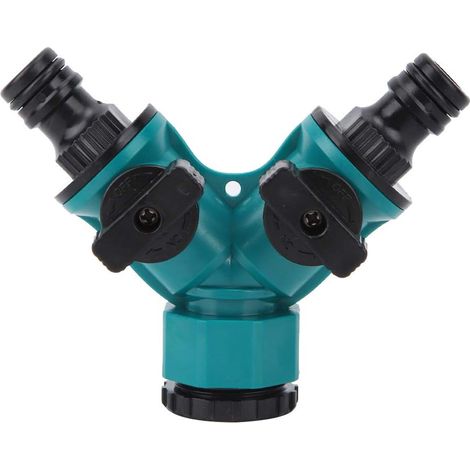 Distributeur de jardin à 2 voies, vanne de dérivation en Y, répartiteur de robinet d'eau, raccord rapide pour tuyau d'arrosage, adaptateur pour tuyau d'arrosage, accessoires d'irrigation pour pelouse 