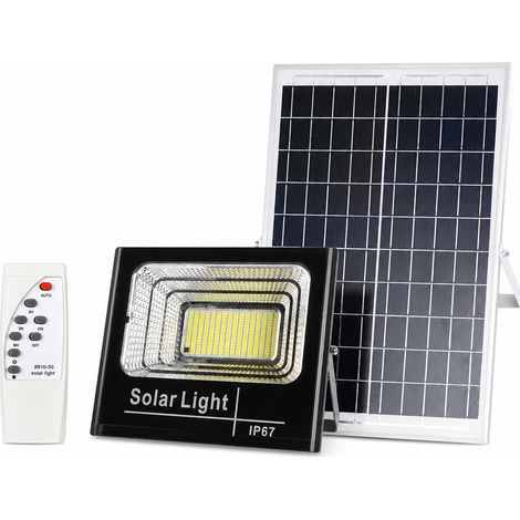 Projecteur Solaire LED 400 W IP67 pour Extérieur, 473 LED, Télécommande, Contrôle Crépusculaire et Minuterie (1/5)