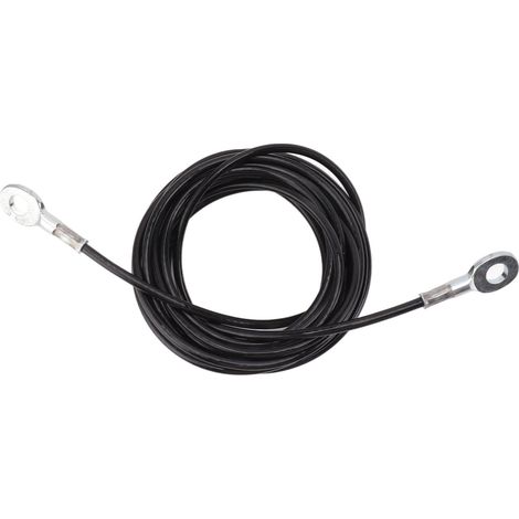 Câble d'Entraînement en Acier pour Poulie de Fitness, Cordon de Musculation Réglable 5m, Accessoire Home Gym Noir