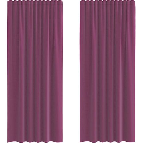 Maison Exclusive - Voile Vorhänge mit Stangentaschen 2 Stk. Lila