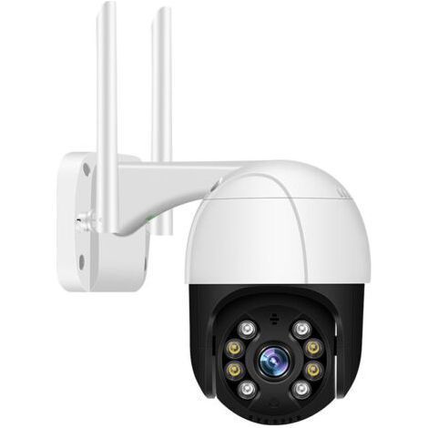 Camera De Surveillance Ptz Wifi Sans Fil 1080P 2Mp Hd, Camera De Surveillance Interieure/Exterieure, Audio Bidirectionnel, Detection De Mouvement, Acces A Distance (1/5)