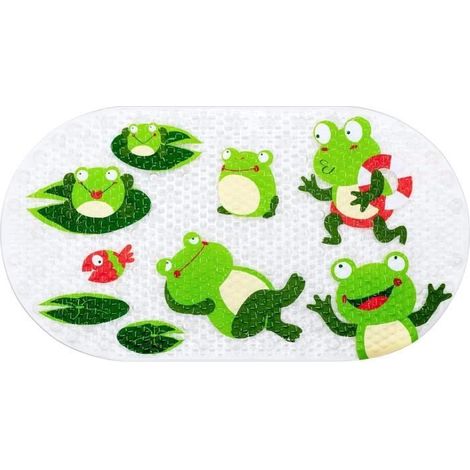 Antirutsch-Badvorleger – Kindersicher – Ökologisches PVC mit Froschmotiv
