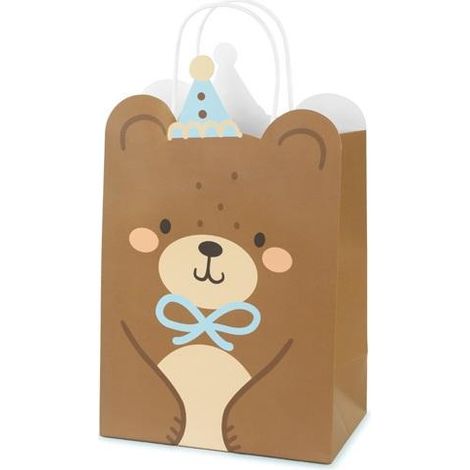 Sacchetto regalo a forma di orsacchiotto 8x29x10,5 cm (MISTO)
