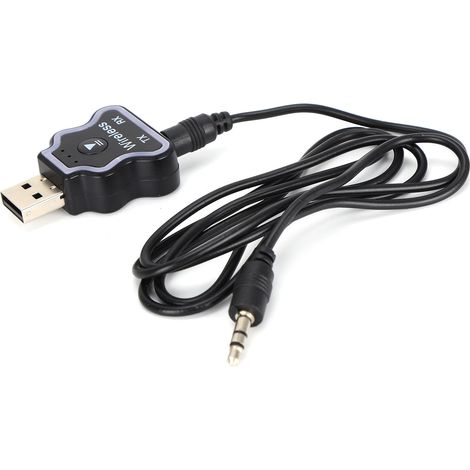 Adaptateur émetteur-récepteur audio Bluetooth 5.0 avec éclairage d'ambiance coloré et adaptateur audio sans fil USB