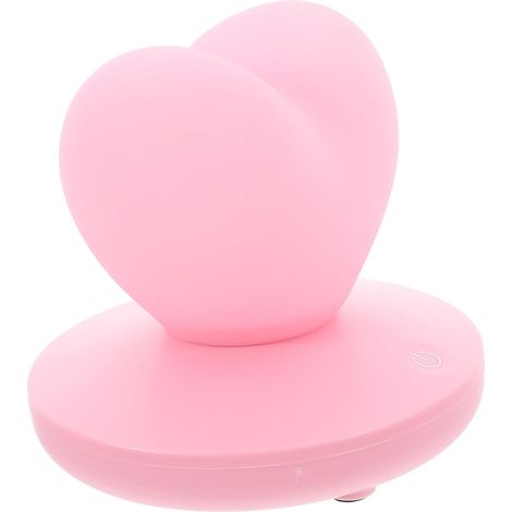 Lampe de Chevet Cœur Tactile LED Rose Silicone USB (1/5)