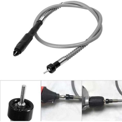 1/8 Fixation d'Arbre Flexible Extension d'Arbre de Forage Flexible Avec Mandrin Sans Clé M8 Pour Outils Rotatifs de Perceuse Électrique ou Outils de Meuleuse Dremel (1/4)