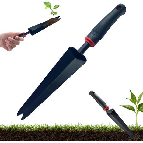 Outil Gouge de Désherbage, Jardinage Besherbeur Manuel, désherbeur avec poignée, Désherbeur à Main, Désherbeur en Acier Inoxydable, Outil Desherbeur Manuel, pour creuser, désherber, desserrer (1/5)