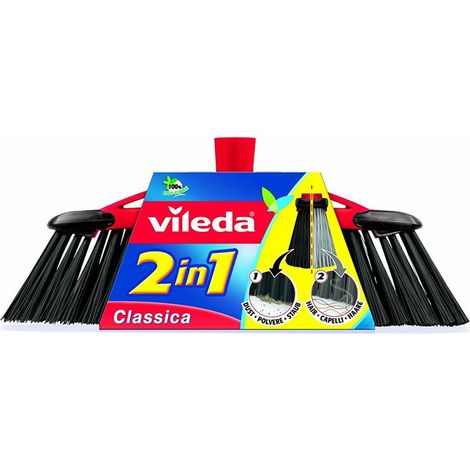 Vileda Scopa Classica 2 in 1- Pulizia Efficace per Ogni Angolo della Tua Casa (1/10)