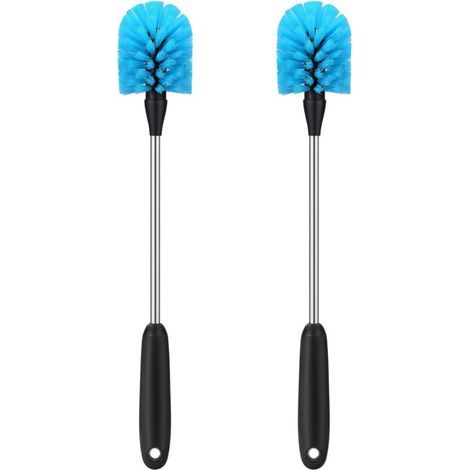 Flaschenbürste – Edelstahl 18/8 – 38 cm langer Griff – Für Flaschen und Babyflaschen – 2er-Pack (1/5)