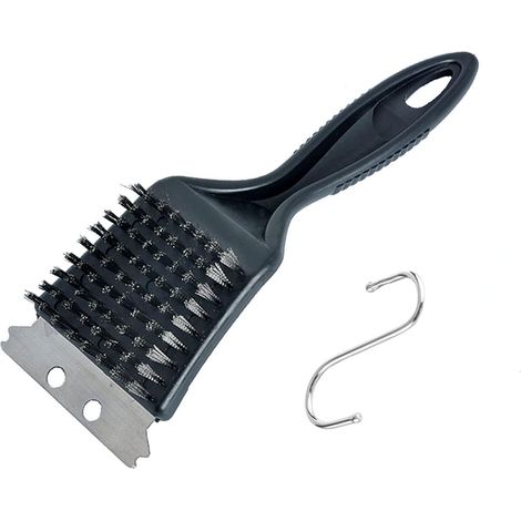 Grille pour Barbecue Brosse de Nettoyage, Poils de Barbecue en Acier Inoxydable Nettoyant pour Plus Facile et Efficace Nettoyer (1/4)