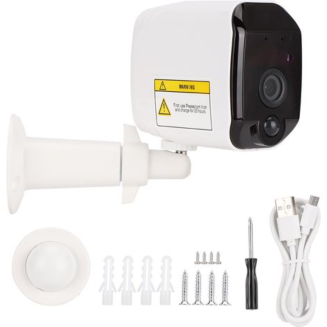 Caméra WiFi HD 1080P, angle large 166°, vidéosurveillance CCTV compatible Alexa (support fer + aimanté) (1/5)