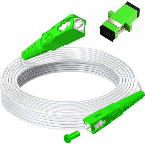 SC/APC Glasfaserkabel – 5 m – OS2 LSZH – FTTH-Verlängerungskabel – Orange, SFR, Bouygues-Box – Grün (1/5)
