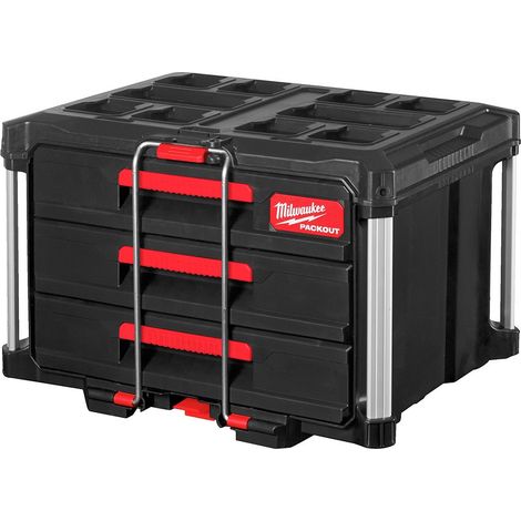 Milwaukee PACKOUT™ Caja de almacenamiento negra robusta