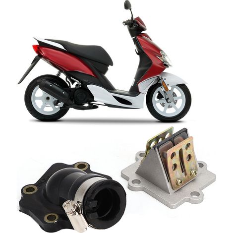 Joint de collecteur d'admission de carburateur, manchon et clapet anti-retour compatibles avec Yamaha Jog 50 CY50 1992-2001 (1/5)
