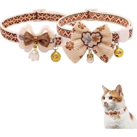 Colliers pour Chat avec Nœud, Lot de 2, Réglables 18-28 cm (1/5)