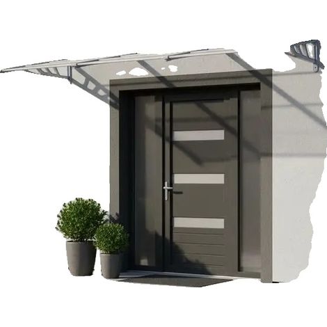 Türvordach, langlebiges Polycarbonat, leicht zu reinigendes Design, Transparent (1/2)