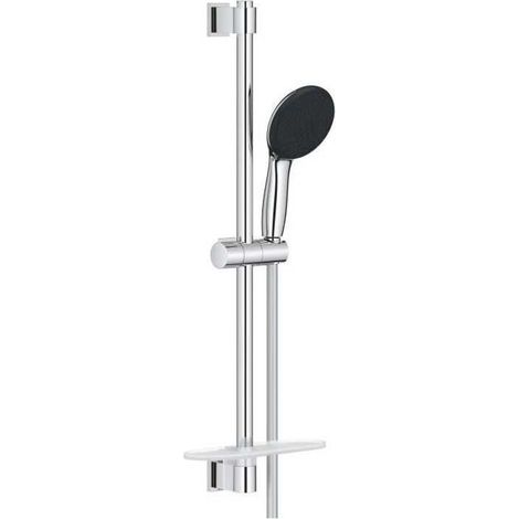 Ensemble de douche avec pommeau 2 jets, barre 60cm, flexible et tablette- GROHE Vitalio Start 110 26952001 - Economie d'eau - Ch