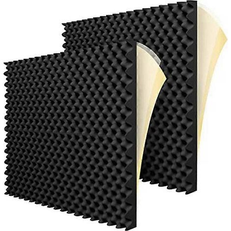 Lot de 12 panneaux adhésifs en mousse acoustique, ignifugés et insonorisants, pour murs, réduction du bruit (FOA8700521897326) (1/5)