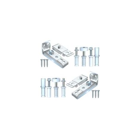 Kit de réparation pour portes pliantes – Lot de 2 pièces – Pivot 3/8' et roue de guidage 7/8' – Installation facile sans perçage (1/4)