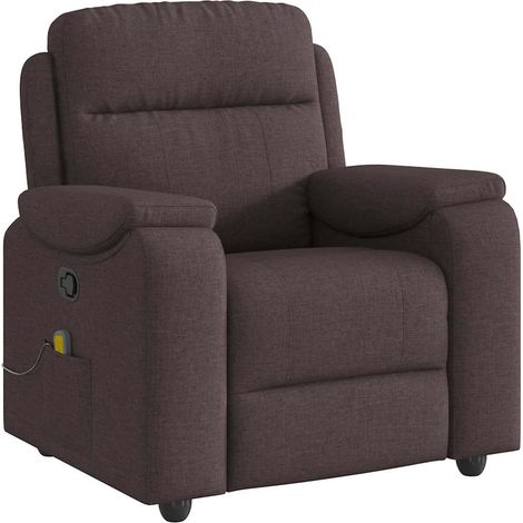 Maison Exclusive - Massagesessel Dunkelbraun Stoff
