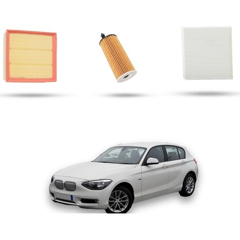 Kit Tagliando 3 filtri compatibile con Bmw Serie 1 (F20,F21) 118I 100kw dal 2015 (1/5)