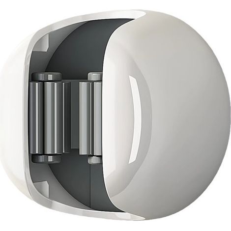 Pinces pour balai à franges, ultra-résistantes (15 kg), sans perçage, fixation murale pour salle de bain (lot de 3, gris et blanc). (1/2)
