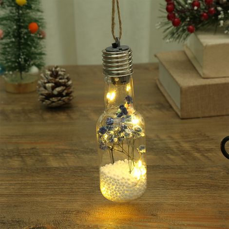 Guirlande Lumineuse En Bouteille - Ampoule Décorative De Noël Pour Arbre - 13 x 4.5 cm - ABS - Alimentation Par 3 Piles Bouton - 1 Pièce (1/5)