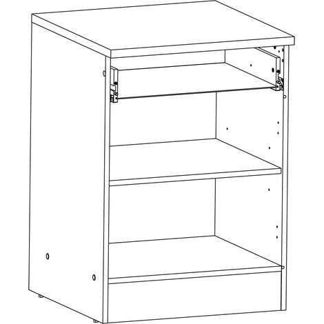Meuble Bas Cuisine Avec Plan de Travail, 1 Porte (1/5)