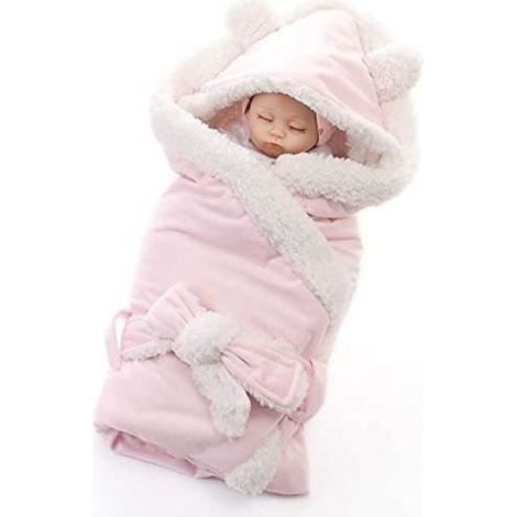Gigoteuse Bébé - Couverture D'emmaillotage En Peluche De Corail 80x80 cm - Pour Nouveau-Né À 10 Mois - 1 Pièce (1/2)