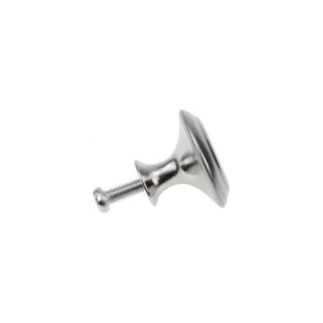 20 pomos redondos de acero inoxidable de 27 mm con forma de hongo para puertas de armarios, con 20 tornillos, para muebles de cocina, baño y dormitorio - Crezuo